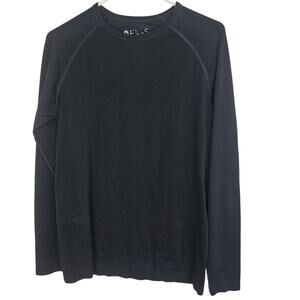 Figs Scrubs Men S Black Figs Seamless Long Sleeve Underscrub Shirt Workwear